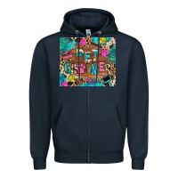 Navy pet groomer Zipper Hoodie - RanaPortraitStore