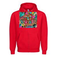 Red pet groomer Zipper Hoodie - RanaPortraitStore