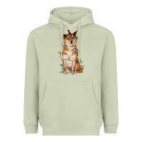 Matcha christmas lights shiba inu Heavyweight Hoodie - RanaPortraitStore