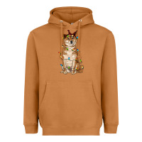 Meerkat christmas lights shiba inu Heavyweight Hoodie - RanaPortraitStore