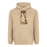 Mushroom christmas lights shiba inu Heavyweight Hoodie - RanaPortraitStore