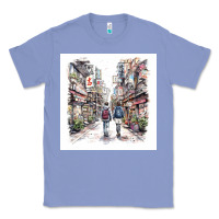 Colony Blue Japan Street Classic Tee - Unal Design