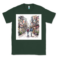 Sports Green Japan Street Classic Tee - Unal Design