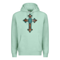 Seafoam turquoise cross Premium Hoodie - AdoDesignShop
