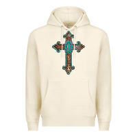 Tofu turquoise cross Premium Hoodie - AdoDesignShop