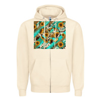 Sandshell leopard sunflower hearts Zipper Hoodie - RanaPortraitStore