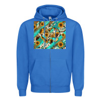 True Royal leopard sunflower hearts Zipper Hoodie - RanaPortraitStore