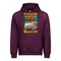 Mauve Wine Western Sheep Happens Sunflowers Urban Hoodie - LillyAllenDesigns