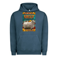 Pigment Midnight Navy Western Sheep Happens Sunflowers Urban Hoodie - LillyAllenDesigns