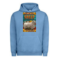 Pigment Pebble Blue Western Sheep Happens Sunflowers Urban Hoodie - LillyAllenDesigns