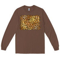 Chestnut handdrawn leopard pattern yellow Long Sleeve Tee - BarkalooDesign