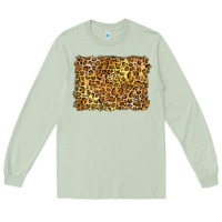 Matcha handdrawn leopard pattern yellow Long Sleeve Tee - BarkalooDesign
