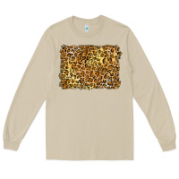 Mushroom handdrawn leopard pattern yellow Long Sleeve Tee - BarkalooDesign