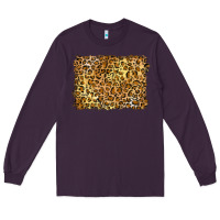 Plum handdrawn leopard pattern yellow Long Sleeve Tee - BarkalooDesign