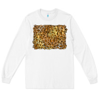 White handdrawn leopard pattern yellow Long Sleeve Tee - BarkalooDesign