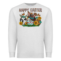 Oatmeal Heather Western Happy Easter Premium Sweatshirt - Neo Western