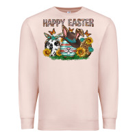 Pale Pink Western Happy Easter Premium Sweatshirt - Neo Western