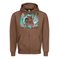 Chestnut mama bear haunting fish floral Zipper Hoodie - RanaPortraitStore