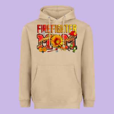 Firefighter Mom Heavyweight Hoodie Designed By Zillion Design Studio