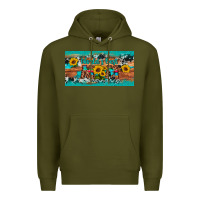 Army Green world's best mom sunflower license plate Premium Hoodie - Artiststas