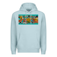 Blue Mist world's best mom sunflower license plate Premium Hoodie - Artiststas