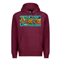 Burgundy world's best mom sunflower license plate Premium Hoodie - Artiststas