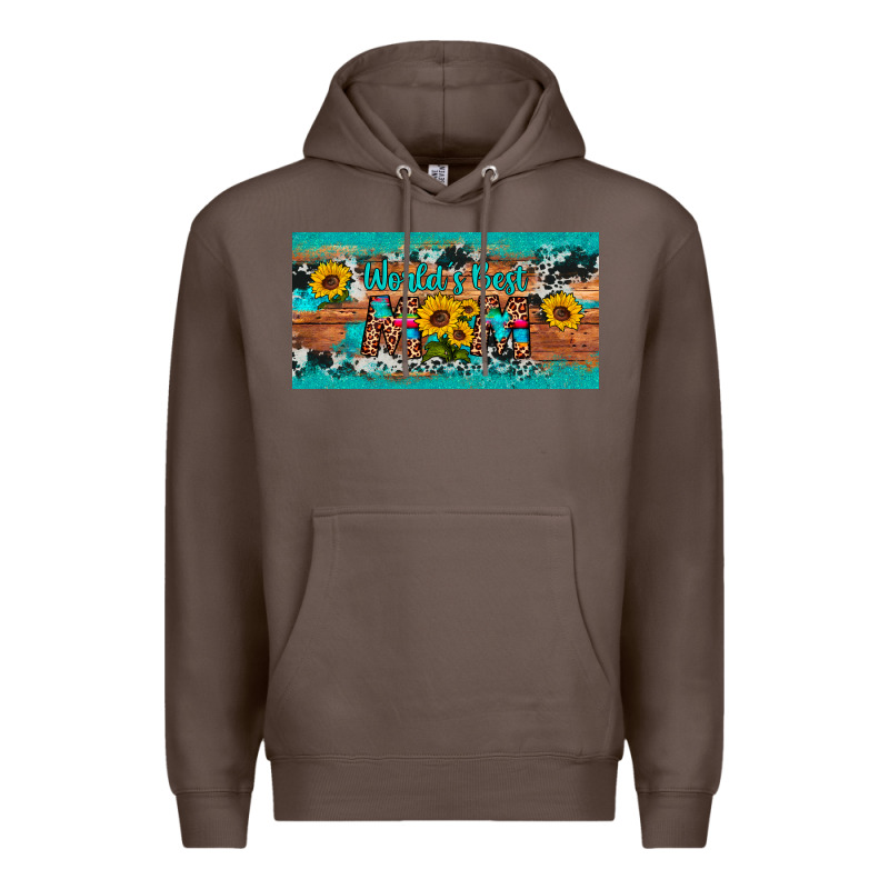 World's Best Mom Sunflower License Plate Premium Hoodie by Artiststas | Teevron