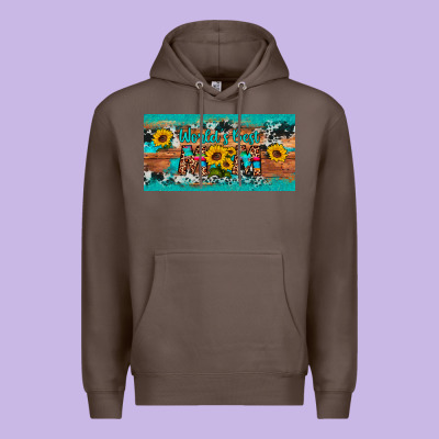 World's Best Mom Sunflower License Plate Premium Hoodie Designed By Artiststas