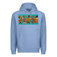 Colony Blue world's best mom sunflower license plate Premium Hoodie - Artiststas