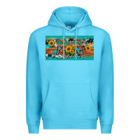 Ocean Blue world's best mom sunflower license plate Premium Hoodie - Artiststas