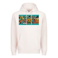 Pale Pink world's best mom sunflower license plate Premium Hoodie - Artiststas
