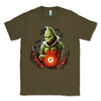 Army Green Grinch Classic Tee - Unal Design