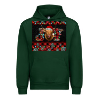 Forest Green highland cow joy Christmas Urban Hoodie - BarkalooDesign