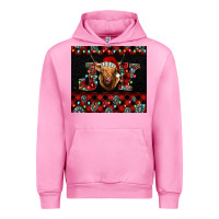 Fuchsia Pink highland cow joy Christmas Urban Hoodie - BarkalooDesign