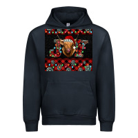 Navy highland cow joy Christmas Urban Hoodie - BarkalooDesign