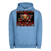 Pigment Pebble Blue highland cow joy Christmas Urban Hoodie - BarkalooDesign