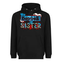 Black baseball sister with leopard Heavyweight Hoodie - Zillion Design Studio