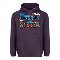 Plum baseball sister with leopard Heavyweight Hoodie - Zillion Design Studio