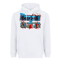White baseball sister with leopard Heavyweight Hoodie - Zillion Design Studio