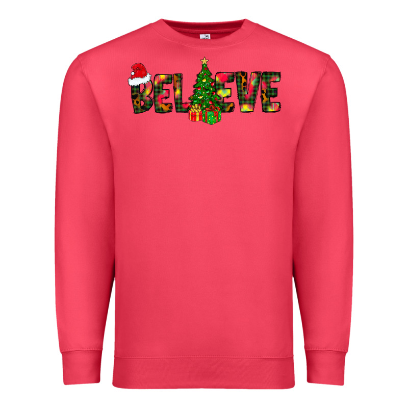 Believe Christmas Premium Sweatshirt by CowhideDigitalArt | Teevron