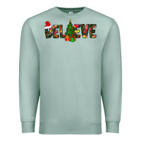Seafoam believe christmas Premium Sweatshirt - CowhideDigitalArt