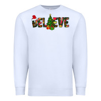 White believe christmas Premium Sweatshirt - CowhideDigitalArt