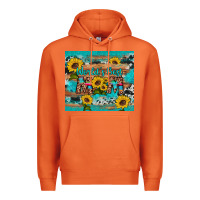 Carrot world's best mom sunflower leopard cowhide Premium Hoodie - Artiststas