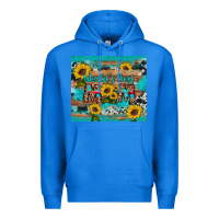 True Royal world's best mom sunflower leopard cowhide Premium Hoodie - Artiststas