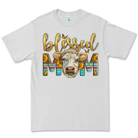 Dove Grey Western Blessed Mom Charolais Bull Premium Tee - LillyAllenDesigns