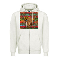 Oatmeal Heather serape leopard turquoise sunflowers cow Zipper Hoodie - RanaPortraitStore