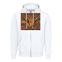 White serape leopard turquoise sunflowers cow Zipper Hoodie - RanaPortraitStore