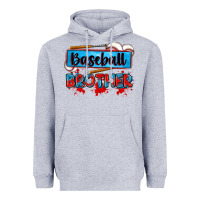Heather Grey baseball brother Heavyweight Hoodie - Zillion Design Studio