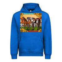 Cobalt Western Ranch Horses Urban Hoodie - LillyAllenDesigns