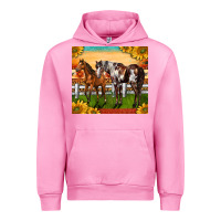 Fuchsia Pink Western Ranch Horses Urban Hoodie - LillyAllenDesigns